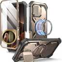 i-Blason for iPhone 16 Pro Case MagSafe, [Camera Control Button] [Built-in Screen Protector] [Camera Cover Stand], Military Protection Phone Case for iPhone 16 Pro, Armorbox Series, Rosegold (Desert)