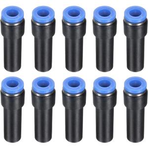 uxcell 10Pcs 1/4" OD x 3/8" OD Push-to-Connect Fittings Plug, Cap Style Pneumatic Blanking Plugs, Leak-Proof Air Push Connectors for Compressed Air Systems