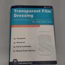 Transparent Film Dressing 4" x 4.75", 50 Packs Waterproof Wound Bandage Adhesive Patches, Wound Cover Patches for Post Surgical Shower, IV Shield, Tattoo Aftercare Bandage