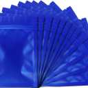 Mylar Bags for Food Storage 100 Pack 5.5 x 7.8 Inch Resealable Foil Pouch Bag with Clear Window Blue