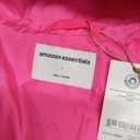 Amazon Essentials Women's Short Waisted Puffer Jacket (Large, Neon Pink)