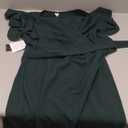 oten Womens Deep V Neck Ruffle Sleeve Sheath Casual Cocktail Party Work Faux Wrap Dress, M 