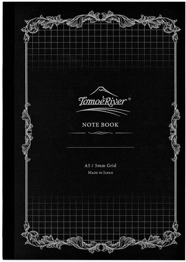 Tomoe River FP (52g/m2) Notebook by SANZEN, 5.85" x 8.27", 160 pages (80-Sheet), Soft Cover, 5mm Squared, White (SR-A5NB-HW)