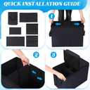Back Seat Extender for Dogs, Dog Car Seat Cover with Storage Organizer, Waterproof Scratch Proof Cover for Cars Trucks and Suvs Front or Back (Large 29"x20"x22")