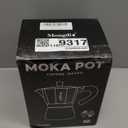 Mongdio Stovetop Espresso Maker Moka Pot, Cuban Coffee Maker Stove top coffee maker Moka Italian Espresso Greca Coffee Maker Brewer Percolator, 9 Espresso Cups, 15 oz  Black