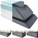 Kehangte Leg Elevation Pillows for After Surgery,4-Height Adjustable Leg Elevating Pillow, Knee Surgery Recovery Equipment, Knee Pillow, Leg Pillow, Washable / Removable Cover(29"x16.5"x9.5") (Grey)