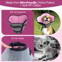 Soft Dog Cone Collar After Surgery: Long Alternative Comfortable Comfy Fabric Recovery Shame Elizabethan Stop Licking Small Medium Large Dogs (Pink, 2XL)