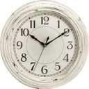 Peohud Silent Wall Clock, 12 Inch Vintage Non Ticking Quartz Battery Operated Round Clock, Rustic Wall Clock for Living Room Kitchen Home Office Classroom School