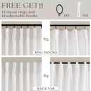 Pinch Pleated Linen 108 Inch Curtains 70 Inch Width for Living Room Divider Light Filtering Ivory Beige White Extra Wide Patio Curtains for Sliding Door Balcony Floor to Ceiling Picture Window 70x108