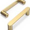 Amerdeco 10 Pack ZH0005BRG Champagne Bronze 3.75 Inch(96mm) Hole Centers Kitchen Cabinet Pulls Hardware Modern Kitchen Handles for Cabinets Cupboard Handles Drawer Pulls