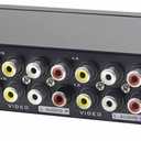 Panlong 8-Way AV Switch RCA Switcher 8 in 1 Out Composite Video L/R Audio Selector Box for DVD STB Game Consoles