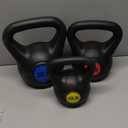 BalanceFrom Vinyl Kettlebell Set, 30/45/50/75 Pound Options  Cement-Filled Strength Training Weights with Ergonomic Grip and Color Coding for Full Body Fitness at Home or Gym