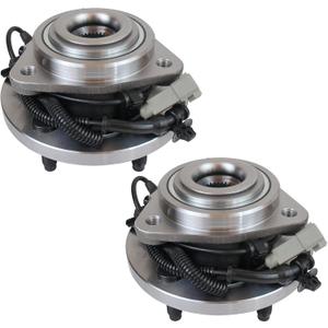 Pair 513234 Wheel Hub and Bearing Assembly Compatible with 2005-2010 Jeep Grand Cherokee, Commander 5Lugs w/ABS