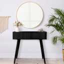 Console Table, Small Console Tables for Entryway31" Vanity Desk Fluted Dresser Side Table, Brown Entry Table Narrow Console Table Modern Hallway Table Modern Sofa Table for Living Room