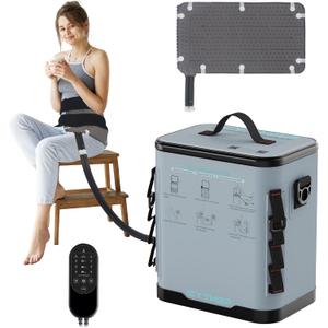 Cold Therapy Machine with Programmable Timer, Portable Ice Machine for Hip After Surgery, Hip Replacement Recovery System, Cryotherapy Pain Relief with Compression Pad