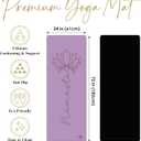Premium PU Yoga Mat, 4.5mm Non Slip Natural Rubber Exercise Mat with Strap for Yoga, Pilates, Stretching & Fitness