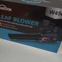 Leaf Blower Cordless with Battery and Charger: 2 Batteries 20V 4.0Ah Brushless Motor, Handheld Electric Leaf Blowers, Battery Powered Blowers for Lawn Care, Yard Leaves Cleaning, (Grey) (Gray)