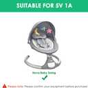 Mrgru 5V Replament Charger Power Cord for Baby Swing Compatible with Nova Baby Swing for Infants Motorized Portable Swing Power Adapter