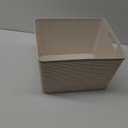 CURVER Jute Basket 100% Recycled Plastic Rectangular, White, L: 20 L