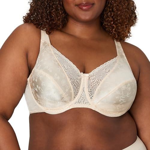Playtex Secrets Love My Curves Signature Floral Underwire Full Coverage Bra #4422 40DD