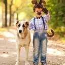 Syhood Puppy Dog Costume Set Ears Headband Bowtie Nose Tail Paw Gloves Accessories for Carnival