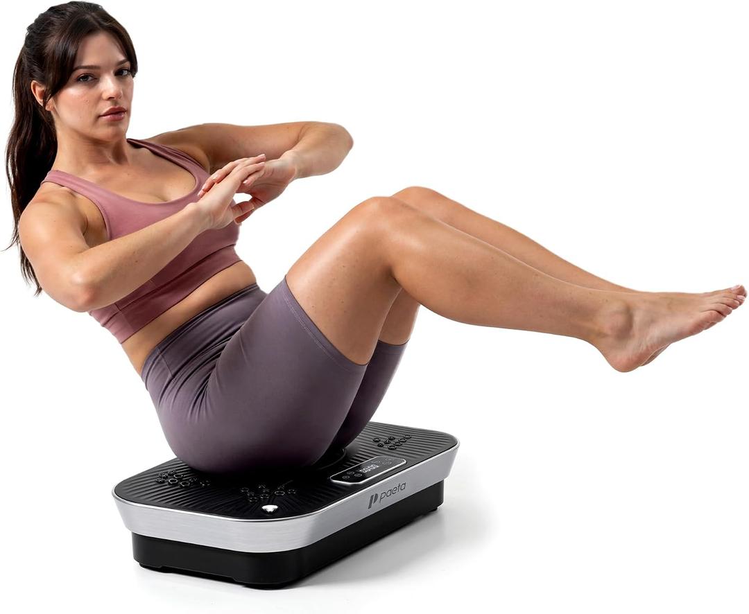 PAETA Vibration Plate Exercise Machine, Vibrating Plate Platform for Lymphatic Drainage, Muscle Activation, Full-Body Workout, Fitness Equipment for Strength Toning & Fat Loss