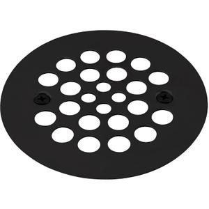 Westbrass A3193-12 4-1/4" OD Brass Shower Strainer Grid Drain Cover, Oil Rubbed Bronze