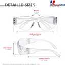 safety goggles, scratch resistant and impact resistant fully transparent goggles, certified by ANSI Z87.1