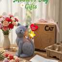 Nacome Cat Outdoor Statues for Garden: Outside Decor with Butterfly Clearance for Yard Art Lawn Ornaments Porch Patio Balcony Home House - Gifts for Mom Grandma Women