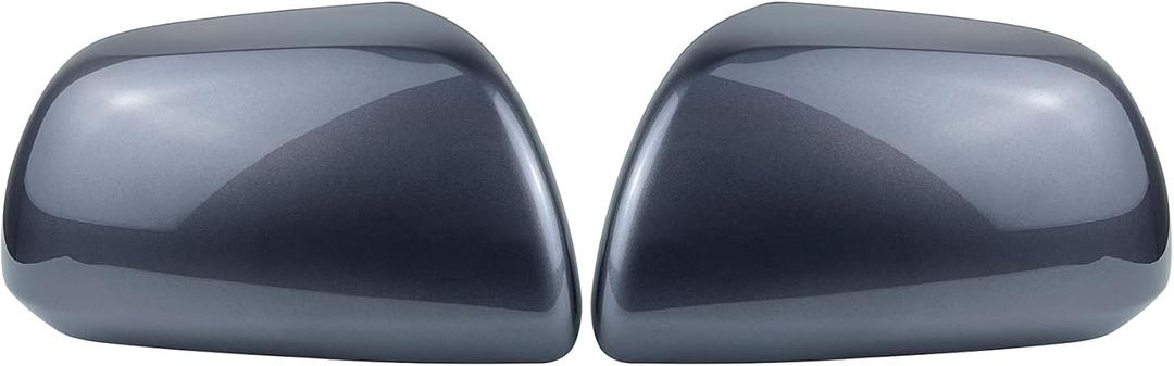 Rear View Mirror Cover Compatible with 2011-2019 Toyota Sienna without Turn Signal Model Side Mirror Covers Caps (Dark Grey)