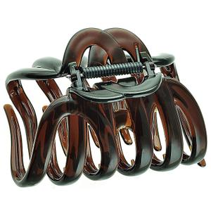 Camila Paris AD718 Octopus French Hair Clips for Women Thick Hair, Large Hair Clips for Thick Hair for Curly Wavy Long Hair, Strong No-Slip Grip Hair Claw Clip Big Hair Clips for Women. Made in France (Tortoise Shell)