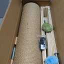 ZOMISIA 35'' Tall Cat Scratching Post, 4.7'' Large Scratch Post with Thicken Wooden Base for Indoor Cats Adults, Sisal Scratcher Top & Dangling Balls, Super Sturdy