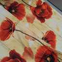Imiss Red Poppy Flower Hand Towels Set of 2 - Rustic Brown Wooden Multi-Purpose Guest Kitchen Towel 14.4 x 28.3 Inch for Face Bathroom Gym Spa