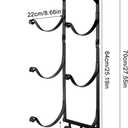 Towel Racks for Bathroom, 4Tier Wall Mounted Towel Holder with 3 Hooks, Metal Rolled Towel Shelf Organizer for Bathroom Black