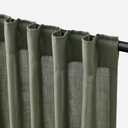 Olive Green Linen Curtains 84 inch Length 2 Panels Set Modern Farmhouse Living Room Drapes Light Filtering Rod Pocket Back Tab Filtering Privacy Semi Sheer Curtain 84 inches Long