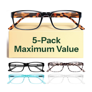 Gaoye Professional Reading Glasses for All Day - Computer Readers with Blue Light Protection - Value Pack, 5.5x