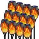 Swingers Solar Lights Outdoor,Solar Torch Lights with Flickering Flame,Waterproof Outdoor Garden Lights for Outside Patio Pathway Yard Decorations(12, Yellow)