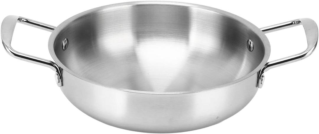 Korean Ramen Pot Stainless Steel, 7.9 inch Small Noodle Cooking Pot for Stove Top and Induction, Single Serve Soup Pot for Pasta, Lightweight Saucepan with Double Handles for Soup Noodle Pasta, 20cm