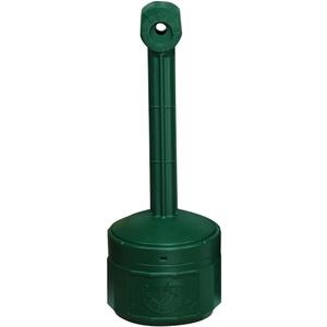 Justrite, Personal Smoker’s Cease-Fire Outdoor Ashtray, Polyethylene Standing Ashtray with Steel Bucket, 1 Gallon, Green, 26806G