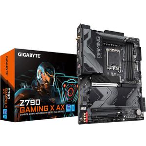 GIGABYTE Z790 Gaming X AX (LGA 1700/ Intel/ Z790/ ATX/ DDR5/ M.2/ PCIe 5.0/ USB 3.2 Gen2X2 Type-C/Intel Wi-Fi 6E/ 2.5GbE LAN/Q-Flash Plus/EZ-Latch Plus/Gaming Motherboard)