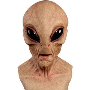 GTETKDE Creepy Alien Mask Realistic Alien Full Head Mask Latex Mask for Halloween Cosplay Costume Party 2025 (One Size, B-nude)