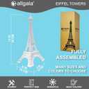 allgala 15" Eiffel Tower Statue Decor Alloy Metal, White