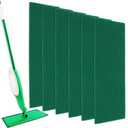 KEEPOW 6 Pack Scrub Mop Pads Replacement Compatible with Libman Freedom Spray Mop, Mop Scrubber Attachment for Floor Cleaning, Fit for Rubbermaid and Turbo & Other 18 Inch Microfiber Mops