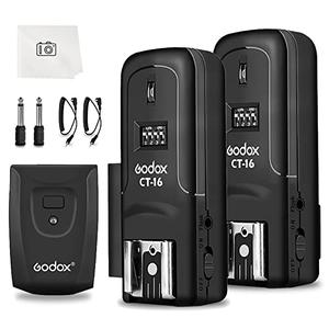 Godox CT-16 Wireless Radio Flash Trigger Receiver Kit,Fit Compatible for Canon Nikon Pentax DSLR Camera Studio 3 in 1 Flash Transmitter and Receiver