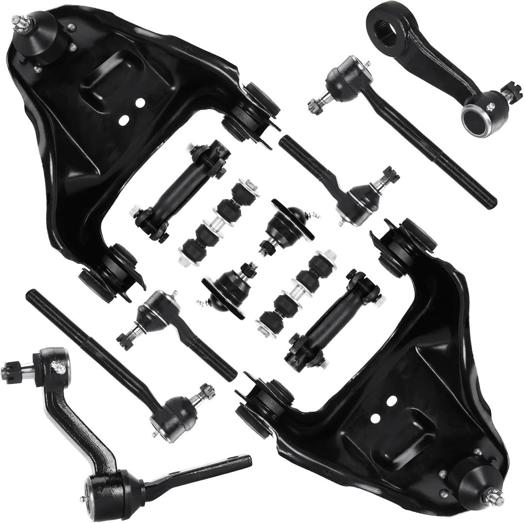14 Pcs 4WD Front Suspension Kit Upper Control Arms for Chevrolet Blazer S10, for Chevy Blazer 98-05, GMC Sonoma 98-04, Jimmy 98-01, Oldsmobile Bravada 99-01, K640176 K90355 K90357 K90715
