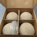 Stanbroil Ceramic Fire Balls - 6" Round Fire Stones for Fire Pit Fire Bowl and Fireplace - Set of 4, Beige