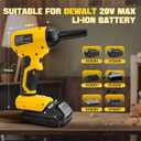 Mini Leaf Blower Compatible with Dewalt 20V Battery, 130000RPM High-Speed Blower, 30m/s Wind Speed, Brushless Motor, 5 Nozzles for Outdoor Camping, Snow, Leaves, and Car Cleaning