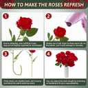 Red Roses Artificial Flowers 50 Pack in Bulk, Fake Roses Flowers Realistic Roses for Wedding Home Party Decoration Event Gift (Red)