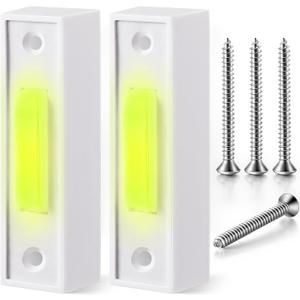 Lighted Doorbell Button, Garage Door Opener Switch with LED Light, 41A4166 Wall Mounted Push to Exit Ringer Button (White,2 Pieces)
