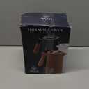 WOLFF - Thermal Coffee Carafe  34oz/1L Insulated Food-Safe Plastic Exterior and Glass Liner, Wood-Style Handle  Keeps Drinks Hot or Cold for Hours, Coffee and Tea Dispenser - Nude Pink, 34floz/1L